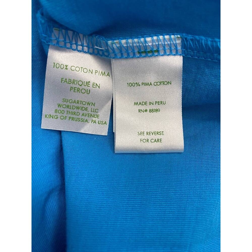 Lilly Pulitzer Beckett Dress in Ariel Blue pima cotton 3/4 sleeve sz M A000419 - Picture 7 of 7